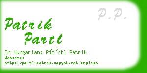 patrik partl business card